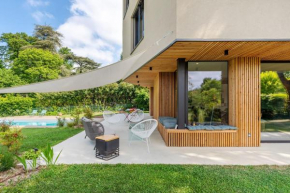 Souvenirs architect's house with pool and garden